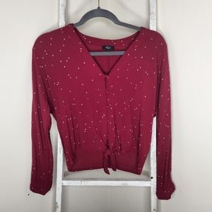 Rails top womens Medium Sloane Rouge gradient star print long sleeve button down